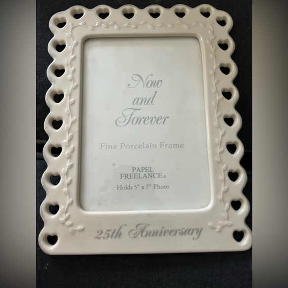 (2) Papel Freelance NowandForever 25th Wedding Anniversary 4x6 5x7 Picture Frame - Picture 7 of 10